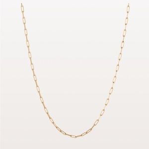 Aurate medium paperclip chain necklace gold vermeil 18”